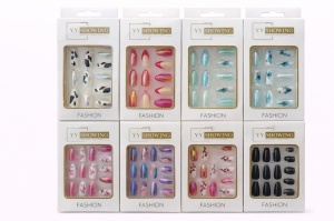 Set 12 Perechi Unghii False Press-On YY Showing Fashion, Modele Decorative Diverse
