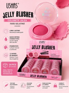 Set 24 Blush Jelly Ushas – Fard de Obraz Gelatină, Efect Natural, Textură Lejeră și Rezistență Îndelungată - Img 2