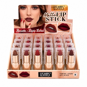 Set 24 Rujuri Mate USHAS Matte Lipstick – 6 Nuanțe Elegante, Culoare Intensă și Rezistență Îndelungată