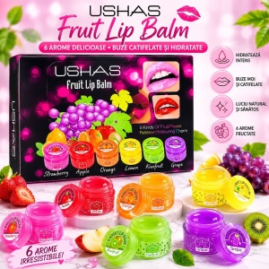 Set 36 Balsam de Buze cu Arome Fructate USHAS – Hidratare Intensă, 6 Arome Delicioase - Img 2