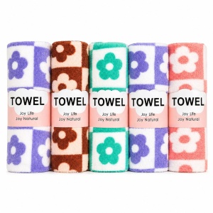 Set 5 prosoape bucătărie microfibră 30x70 cm – model floricele