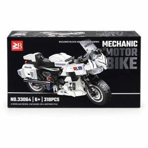 Set constructie motocicleta politie, 318 piese, model detaliat