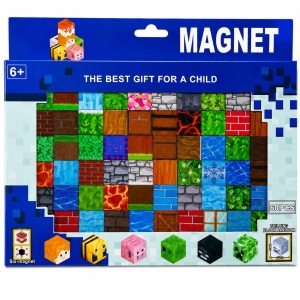 Set Cuburi Magnetice 60 Piese, Joc de Construcție Magnetic cu Blocuri Pixelate, Dezvoltă Creativitatea - Img 2