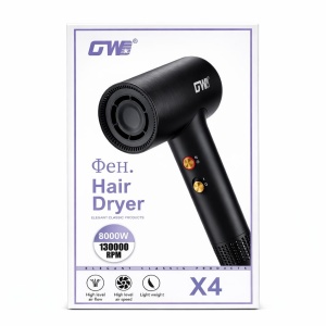 Uscător profesional de păr GW X4, 8000W, Negru - Img 3