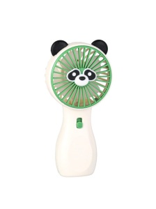 Ventilator portabil copii panda verde, reincarcabil USB, mini ventilator compact