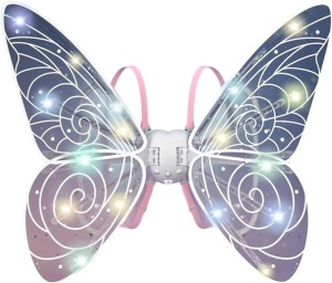 Aripi zana cu lumini si sunete, Dreamy Wings, reglaj bretele, multicolor, 29x23.5x8.5 cm - Img 2