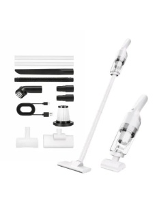 Aspirator vertical fara fir 2 in 1, reincarcabil USB, portabil, cu accesorii, alb - Img 2