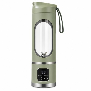 Blender portabil electric 450ml pentru smoothie si shake, reincarcabil USB Type-C, verde - Img 5