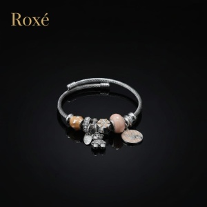 Bratara ROXE argintie cu ursulet charmuri elegante dama cadou stil modern - Img 3