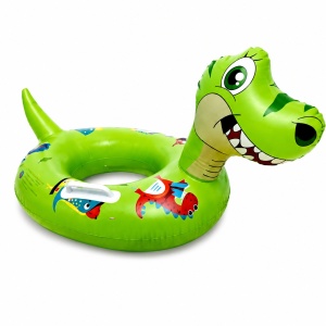 Colac gonflabil copii Boat Dino, 70 cm, model dinozaur verde, pentru piscină și plajă