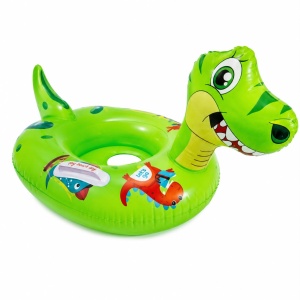 Colac Gonflabil Dinozaur pentru Copii 70 cm – Colac Verde cu Cap Dinozaur, pentru Piscină și Plajă