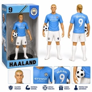 Figurina Fotbalist cu Minge in Cutie, Model Sportiv , Jucarie pentru Copii