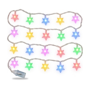 Instalație LED tip liniar, 4 m, 20 LED-uri in forma de stea, multicoloră, fir alb, interconectabilă - Img 2