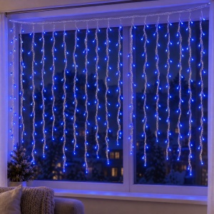Instalație LED tip ploaie, 320 LED albastru, 9 m, interconectabilă - Img 6