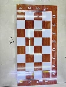Joc 3 in 1 Sah, Table si Dame din Lemn maro deschis 50x40 cm Set Complet pentru Familie