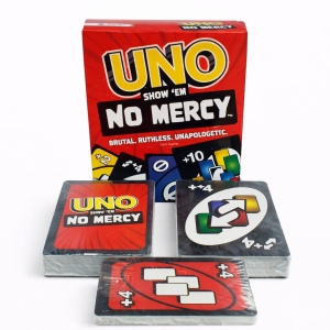Joc de carti tip UNO varianta No Mercy pentru familie si prieteni 2-6 jucatori