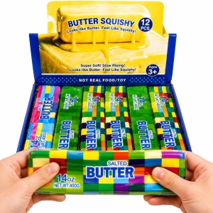 Jucărie Antistres Squishy Butter Multicolor, 23 cm, Slow Rising, Model Aleatoriu - Img 4