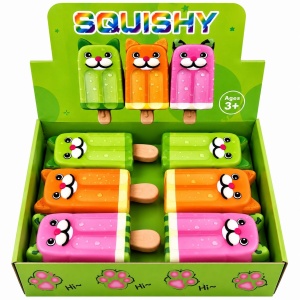 Jucărie Antistres Squishy Înghețată Pisică, 13cm Model Aleatoriu, Spumă Moale, Super Drăguță - Img 4