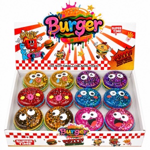 Jucărie Slime Putty Elastic în Cutie Tip Burger, Model Aleatoriu – Slime Colorat cu Biluțe - Img 4