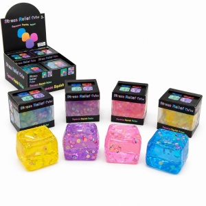 Jucărie Squishy Cub cu Fructe Colorate – Antistres Gelatinos, diverse culori