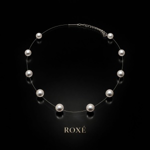 Lantisor invizibil reglabil 36cm Roxe cu perle multiple elegant - Img 2