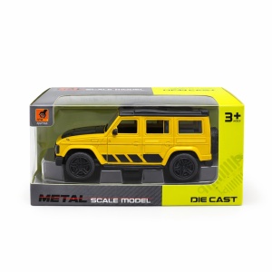Macheta masina off road galbena 1:24 metal die cast, usi functionale, 15.5 x 7 cm - Img 2