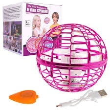 Minge zburatoare cu senzori si lumini LED, jucarie interactiva, mov