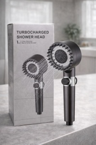 Para dus turbo cu filtru si presiune mare, cap de dus economic cu buton oprire apa