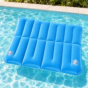 Pernă Gonflabilă Albastru Deschis – Confortabilă și Compactă pentru Plajă, Piscină - Img 4
