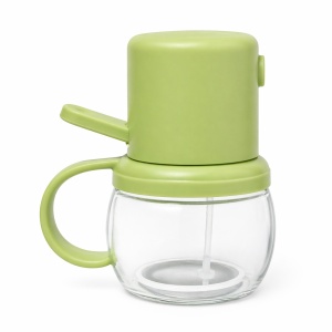 Pulverizator ulei 210 ml, 13x8.5 cm, spray bucatarie, sticla, dozare uniforma, verde - Img 2
