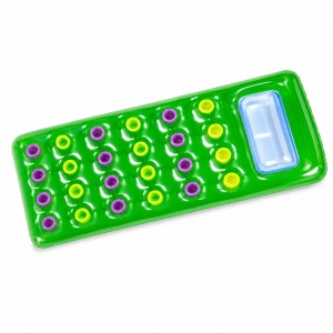 Saltea Gonflabila Verde pentru Piscina, 70 x 27 cm, cu Perna Integrata, PVC Premium - Img 4