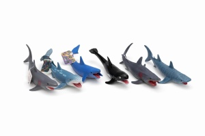 Set 12 animale marine figurine mari 25 cm rechini, delfini si balene, modele diverse - Img 3