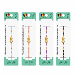 Set 12 Brățări cu Pandantiv Scoici Aurii, Reglabile, Multicolore, Mărgele Decorative