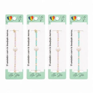 Set 12 Brățări Reglabile cu Pandantiv Scoică Perlată – Brățări Elegante de Mână cu Mărgele