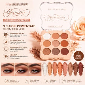 Set 12 Palete Farduri de Pleoape Romantic Color Glamour – 9 Nuanțe Mate și Sidefate - Img 3