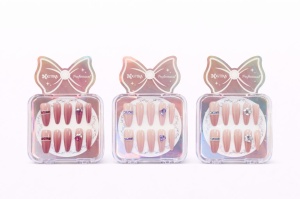 Set 12 perechi unghii false reutilizabile, 6 modele diferite, culori si design variat