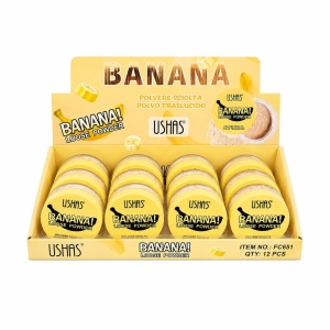 Set 12 Pudră Liberă Matifiantă Banana USHAS – Fixare Machiaj și Controlul Sebumului