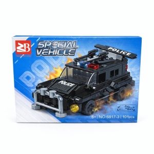 Set 8 jocuri constructie vehicule politie copii, modele diferite, 71-113 piese - Img 5