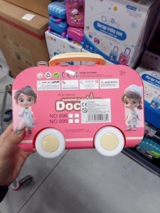 Set doctor de jucarie pentru copii, valiza tip ambulanta cu roti, plastic, 3 ani+ - Img 3
