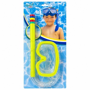 Set Snorkeling Galben pentru Copii – Mască și Tub pentru Înot și Scufundări