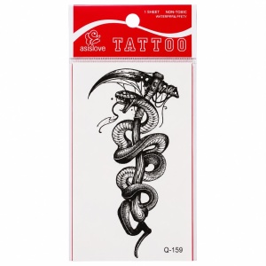 Tatuaj Temporar Semipermanent Șarpe cu Coasă Gotică 10 cm