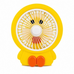 Ventilator de Birou 30 cm, 20W, Galben, Alimentare USB, Silențios, Design Adorabil pentru Copii
