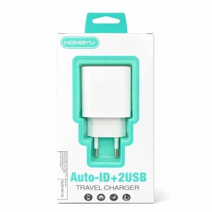 Adaptor priză cu 2 porturi USB, 3.0A, Plastic, Alb - Img 3