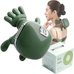 Aparat masaj cervical premium cu incalzire, masaj gat si umeri, deep kneading, portabil