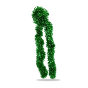 Beteală brad de Crăciun, verde sclipitor, diametru plin 9 cm, lungime 2 m - Img 2