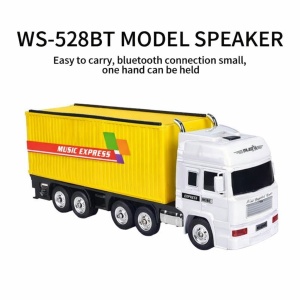 Boxă portabilă Bluetooth în formă de camion Music Express cu radio FM, USB, TF și funcție selfie,Galben