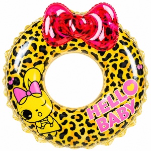 Colac Gonflabil Leopard cu Fundiță pentru Copii, 70 cm - Img 2