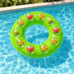 Colac Gonflabil Verde cu Animăluțe Marine, 60 cm – pentru Piscină și Plajă - Img 5