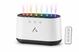 Difuzor aromaterapie cu efect flacara LED RGB umidificator aer ultrasonic - Img 3