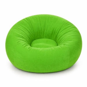 Fotoliu gonflabil verde, cu pompă inclusă, confortabil, din plastic rezistent